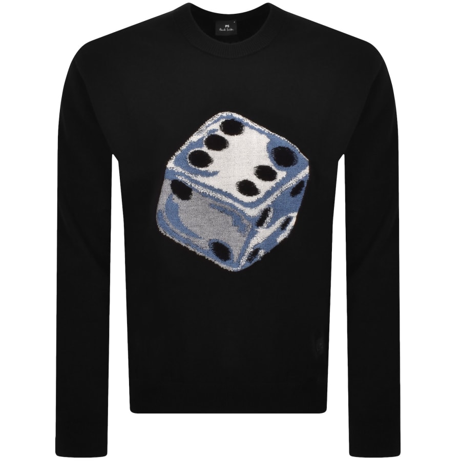 Paul Smith Dice Wool Jumper Black | Mainline Menswear us Paul Smith Dice Wool Jumper Black | Mainline Menswear us